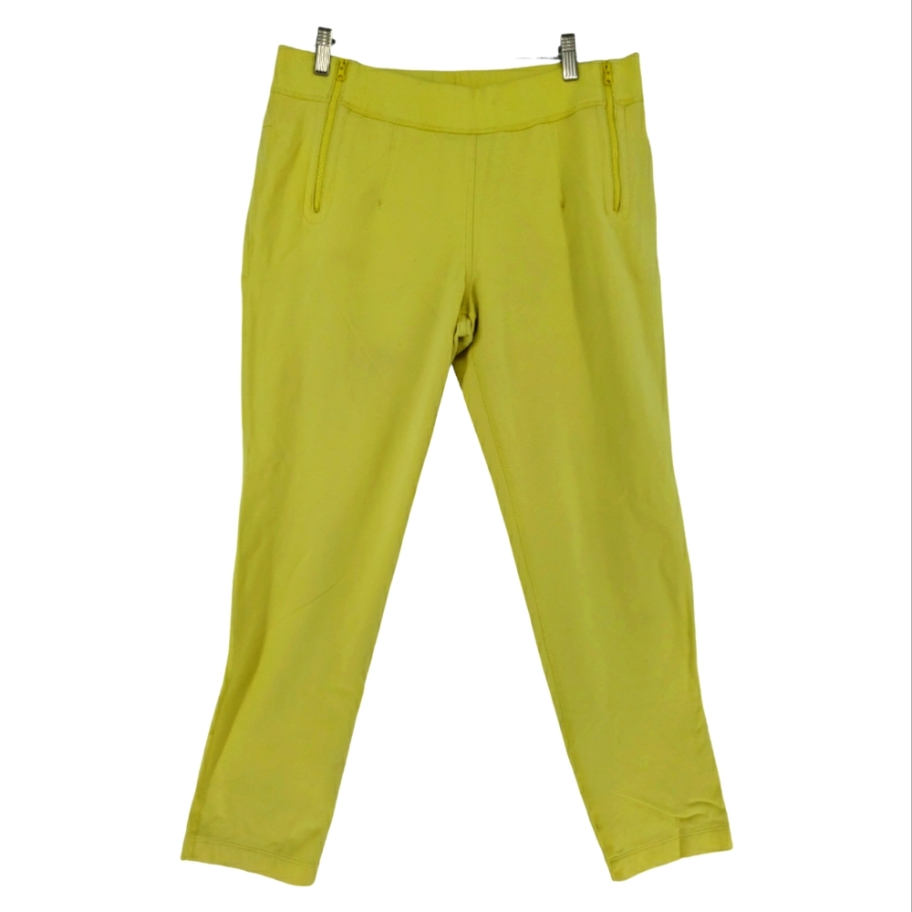 Lululemon Pant Size 12 in Yellow Side Zippers Pockets *Flawed*